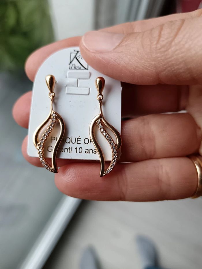 Parure plaqué or feuille - photo numéro 2