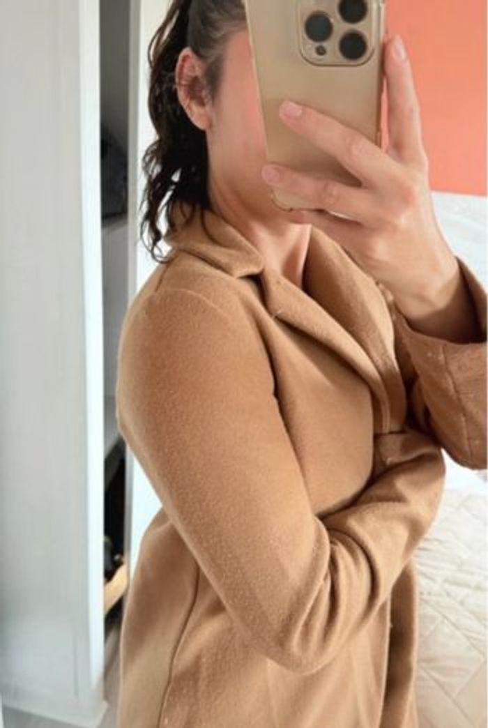 Manteau long Zara marron - photo numéro 5