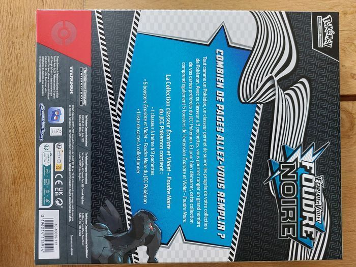 Pokémon Classseur EV10.5 Foudre noire, FR Scellé - photo numéro 2