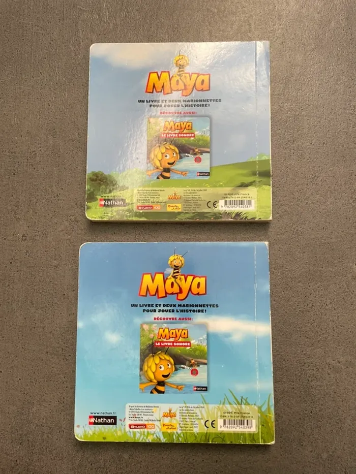 Lot 2 livres cartonnés Maya l’abeille avec marionnettes - photo numéro 2