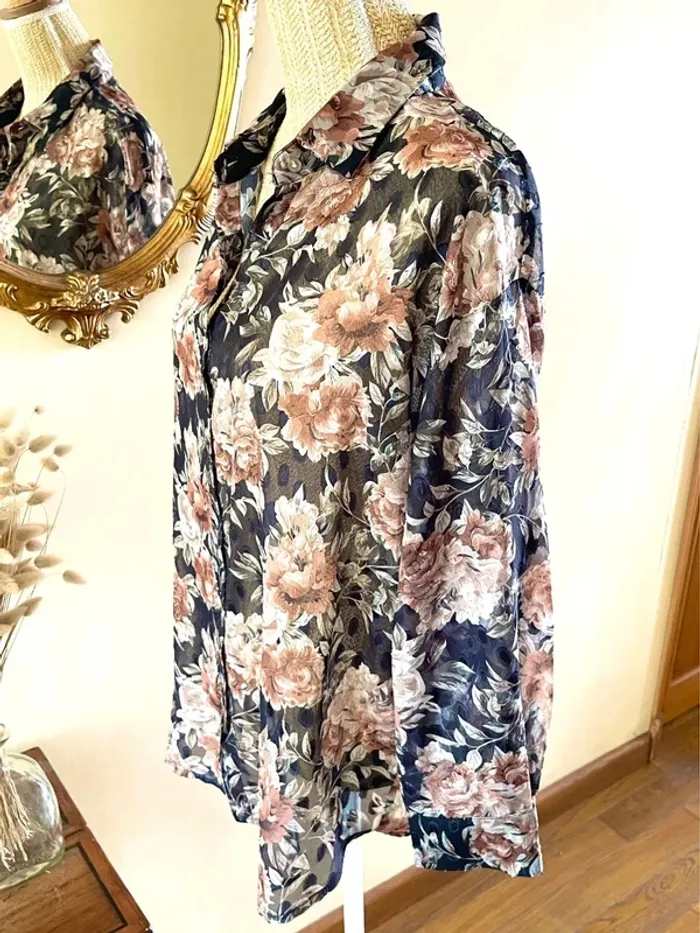 Sublime Haut manche longue Transparent Floral Sophyline taille M/L - photo numéro 18