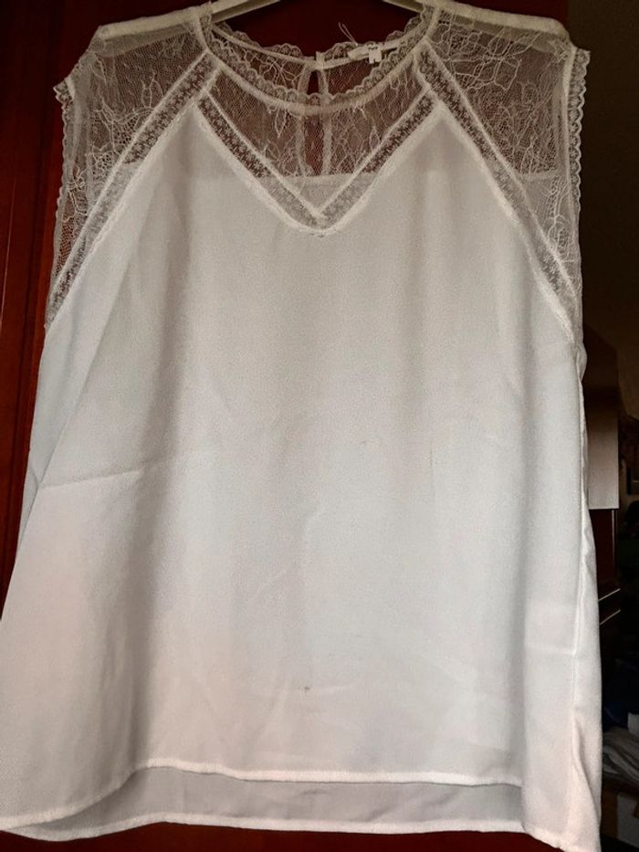 Blouse blanche dentelle 40 Kilky