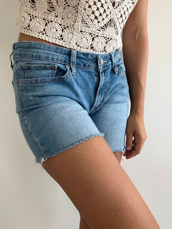 Short en jean Lévis 518 vintage usa taille 36/38 bleu top état - photo numéro 3
