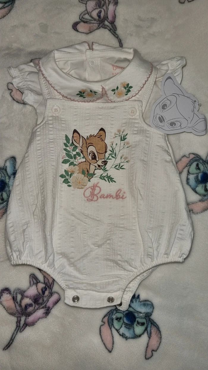 Grenouillère bambi 1 mois neuf