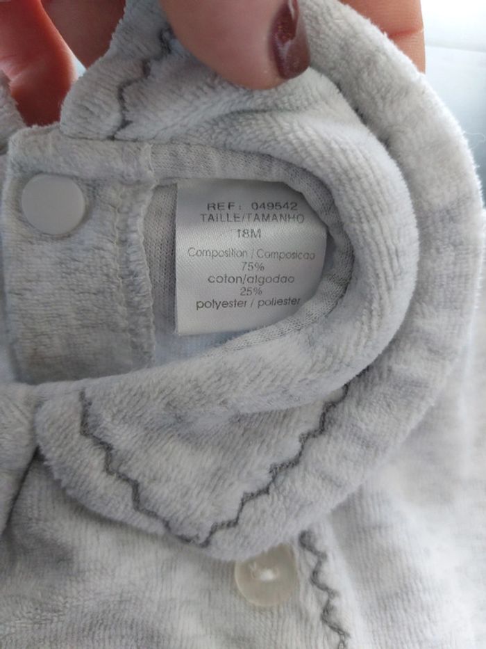 Lot de 2 pyjamas avec col 1 pièce 👧 18mois - photo numéro 10