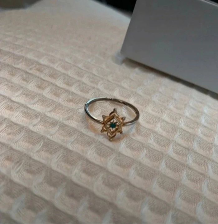Bague motif étoile polaire pierre bleue en acier inoxydable taille 54 (7) - photo numéro 3