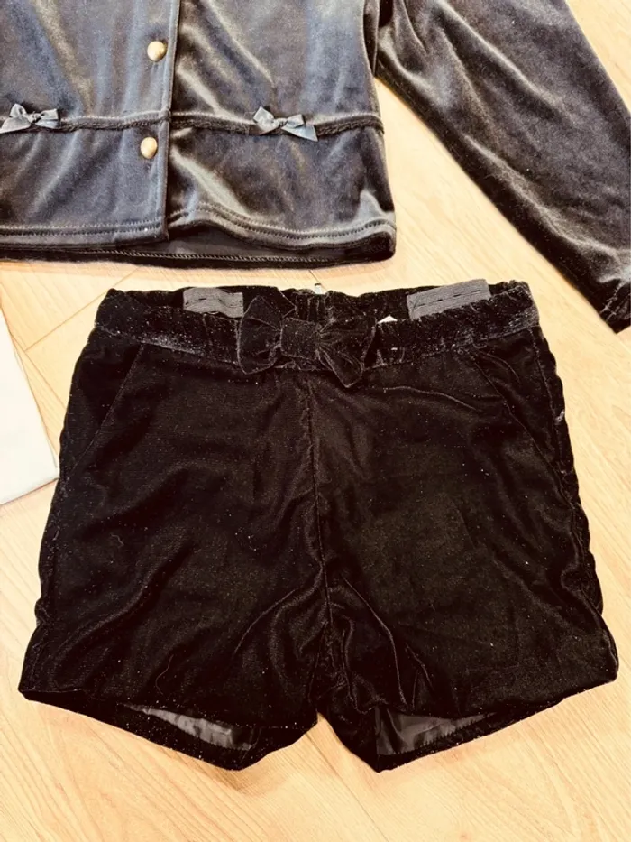 Taille 8 ans tenue 3 pièces fête fille multimarque noir blanc or * scintillant * 🎄 - photo numéro 5