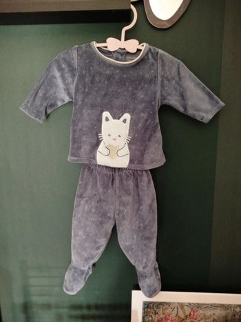 Pyjama 2 pièces 🐱 - Obaïbi - 3 mois