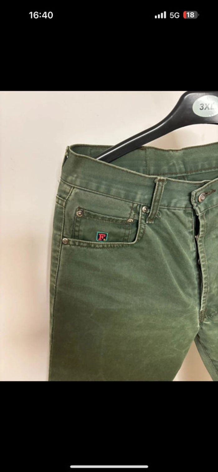 Jean Faconnable Vintage Vert - Taille 29 - Coupe Droite - photo numéro 5