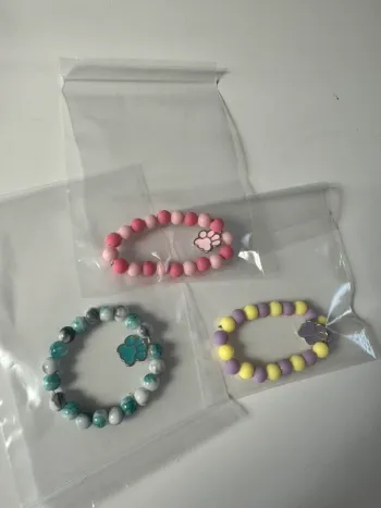Lot de 3 bracelet pâte de chat ou chien