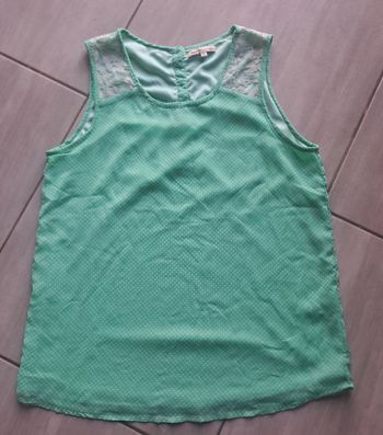 Blouse verte à pois blanc Best Moutain Taille M 