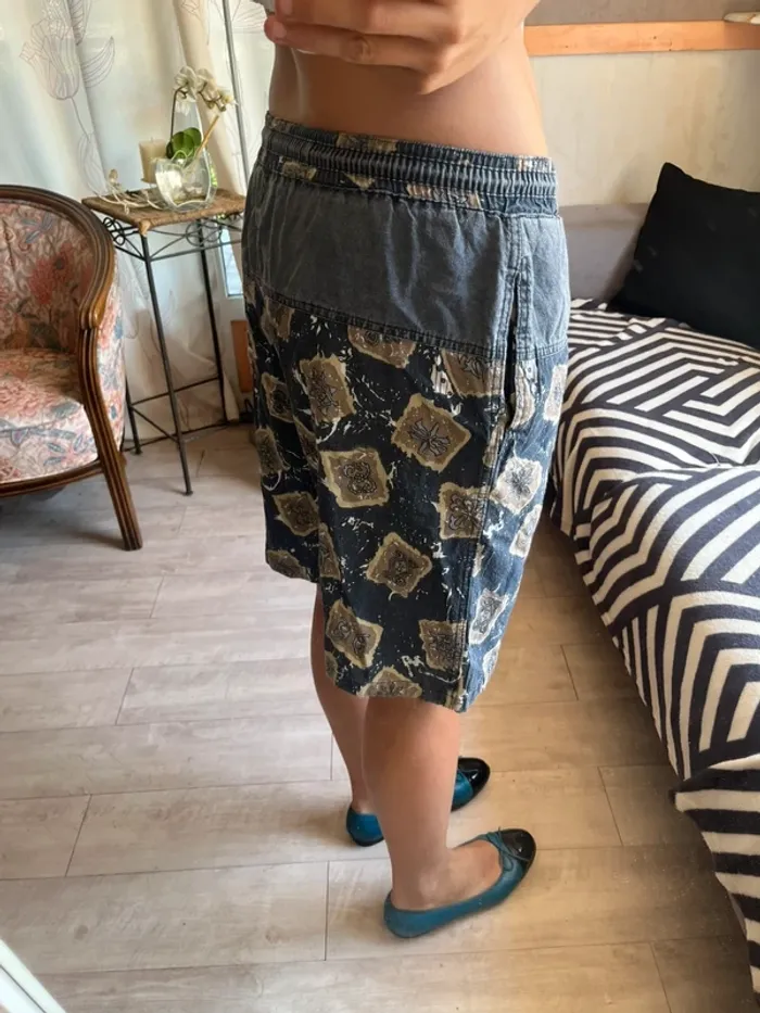Short Jort Bermuda long grunge babos hippie bohème - photo numéro 3