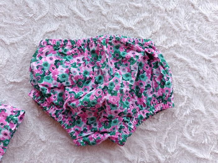 Ensemble 3 pièces (robes+boomer+bandeau) Fille 6 mois Fleurs Dpam 100% coton - photo numéro 16