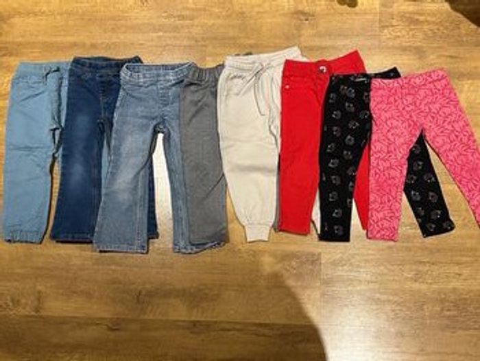 Lot 8 Pantalons fille 3 ans - photo numéro 1