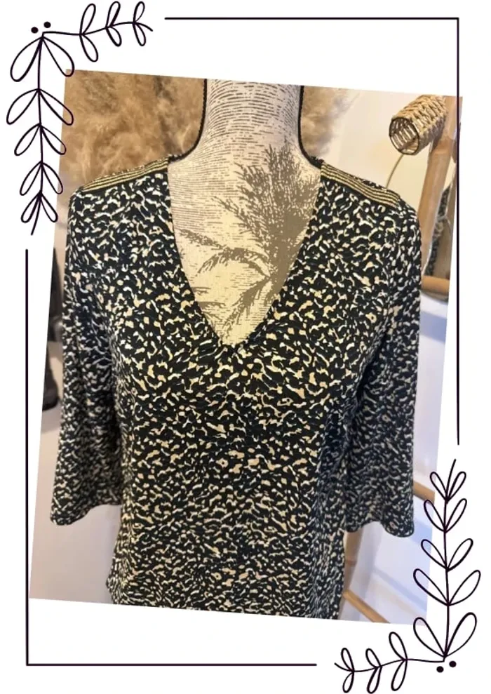 Blouse manches 3/4 fluide - photo numéro 2