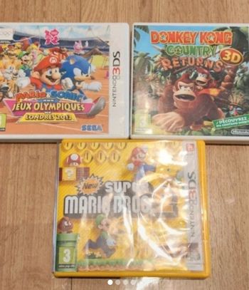 3 jeux Nintendo 3 ds avec livret et jeux
