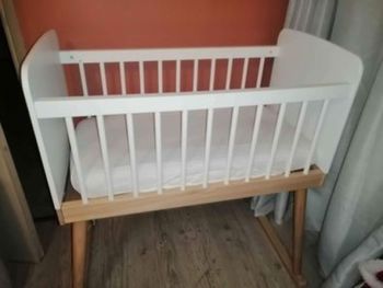 Berceau blanc et bois confetti