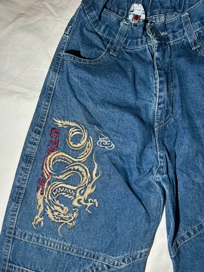 Jean vintage brodé - photo numéro 3