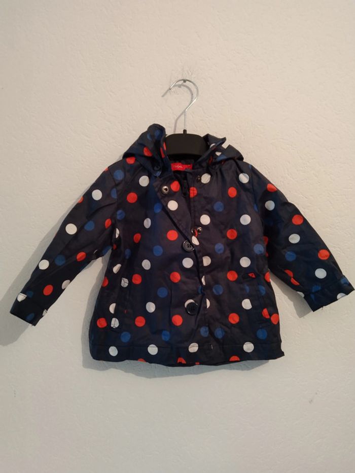imperméable à pois, parka fille 12 mois Tissaia