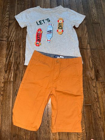 T-shirt Monoprix et short okaidi 10 ans