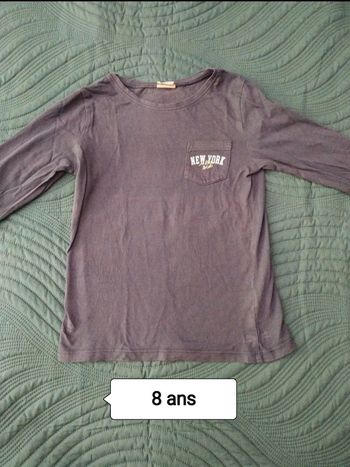 T-shirt bleu tape à l'oeil 8 ans