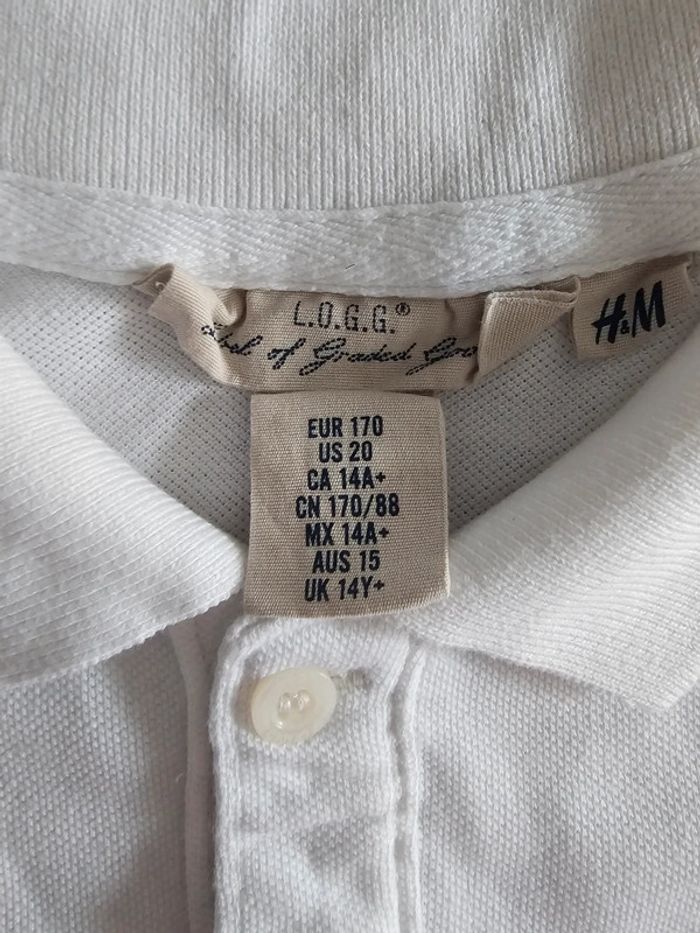 Polo blanc - H&M - Taille 170 cm - photo numéro 2