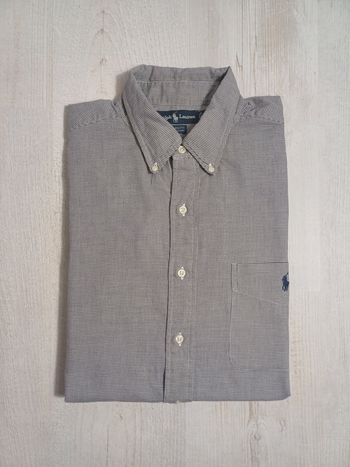 Chemise Ralph Laurent Yarmouth manche Longue / taille XXL / Bleu a petits motifs / Très bon état