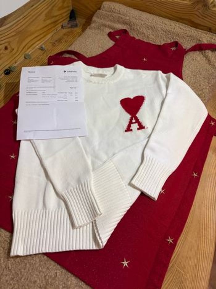 Pull Ami Paris Blanc, taille s, neuf