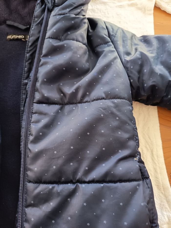 Doudoune 5 ans bleue marine petites étoiles