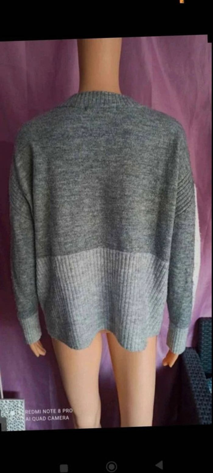 Pull gris blanc taille m - photo numéro 7
