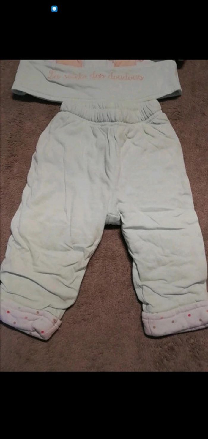 Pyjama 2 pièces très épais 6 mois fille - photo numéro 3