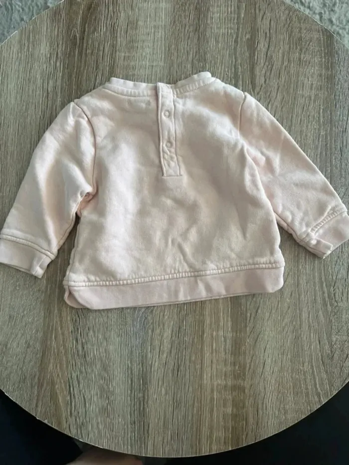 Sweat pull rose pale 6 mois 68 cm - photo numéro 6