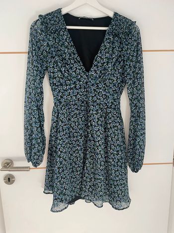 Robe fleurie bleue XS Zara
