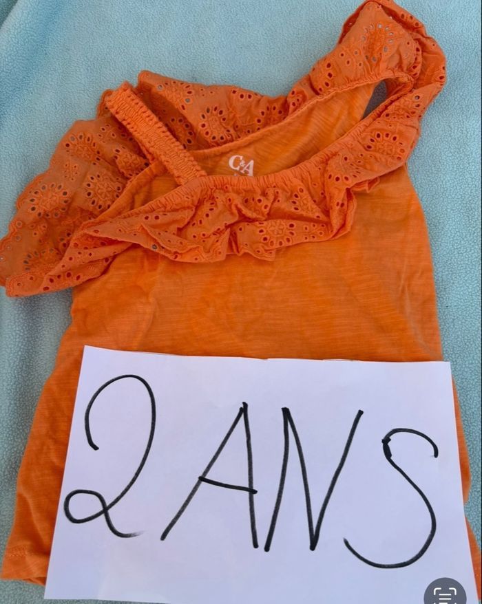 Top asymétrique orange - photo numéro 2