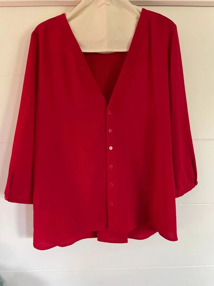 Superbe blouse rouge 36 Ba&sh réversible - photo numéro 2
