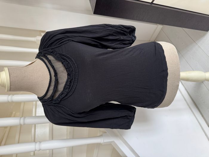 Blouse manches 3/4 Comptoir des Cotonniers noire - photo numéro 2