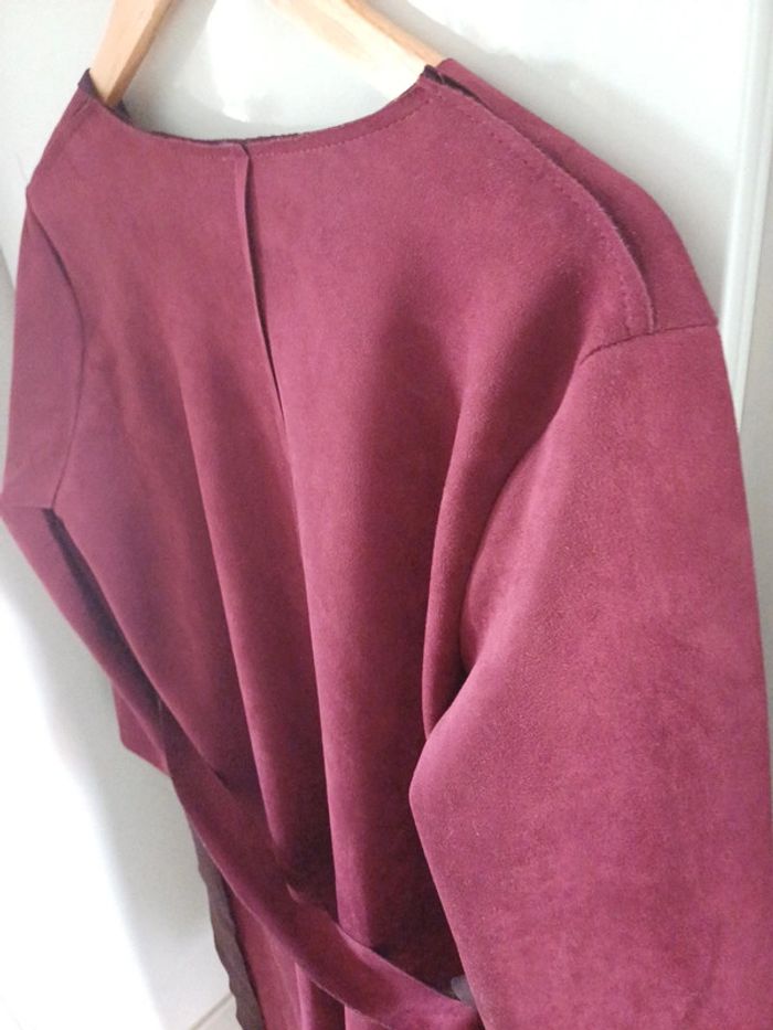Veste longue bordeaux taille unique - photo numéro 4