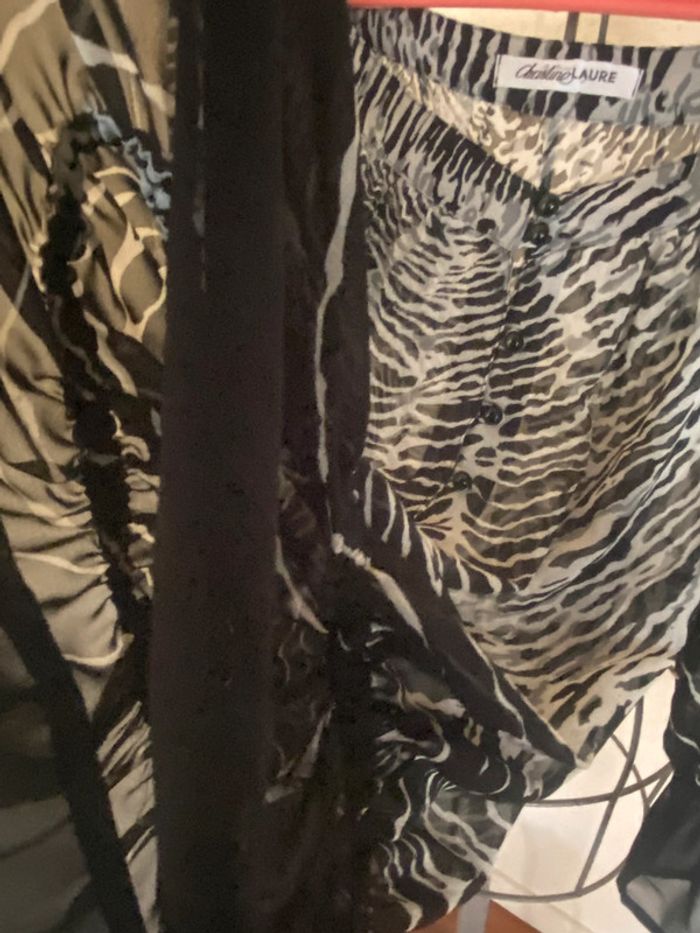 Haut léger semi transparent motif zébré Christine Laure - photo numéro 5