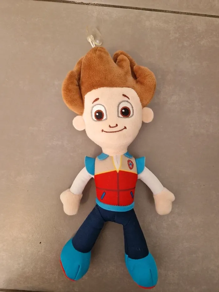 Peluche Pat'Patrouille personnage Rider avec ventouse 🚀👦