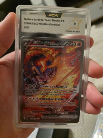 Carte Pokémon sulfura ex alt ev10 229/182 grader pca 9
