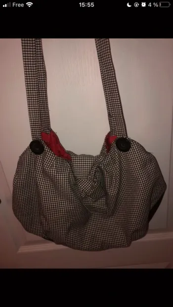 sac a main à bandoulière pied de poule