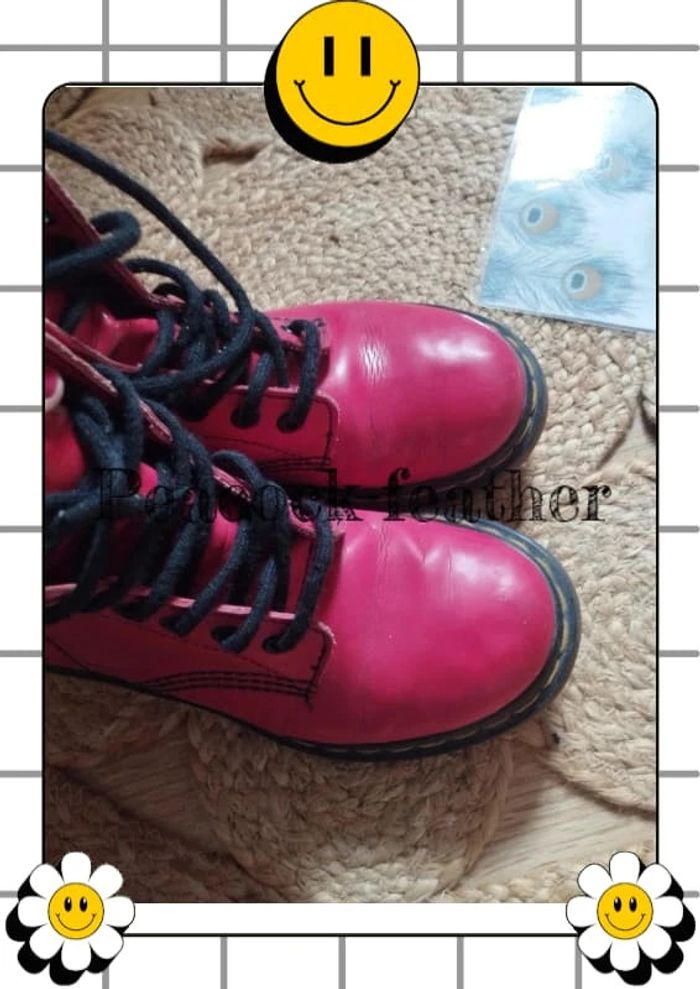 Bottines dr Martens rouges 36 - photo numéro 3