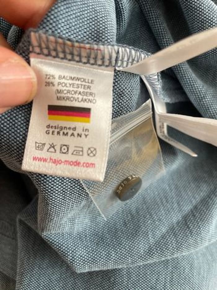 Polo bleu/gris rayures marines taille XL Hajo - photo numéro 6
