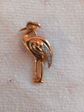 👧broche oiseau heron