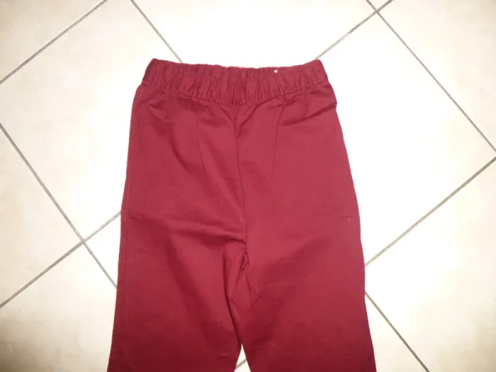 pantalon stretch bordeau taille haute MS mode taille M - photo numéro 2