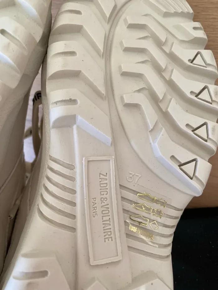 Basket Zadig et voltaire en cuir de chèvre taille 37 - photo numéro 8