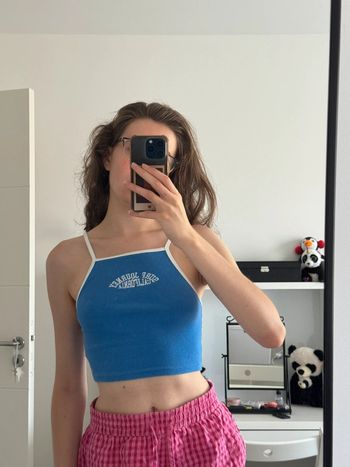 Top court à bretelles bleu Pull & Bear