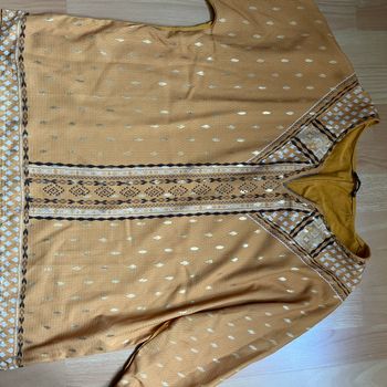 T-shirt Bréal, jaune moutarde, taille quatre