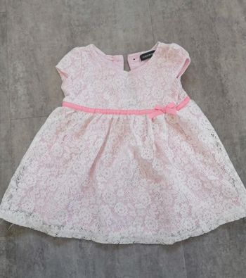 Robe à manches courtes chic bébé fille 9/12 mois