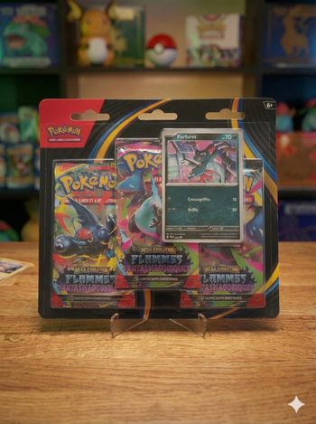 Tripack Pokémon ME02 "Flammes Fantasmagoriques" - Neuf & Scellé - Promo Farfuret